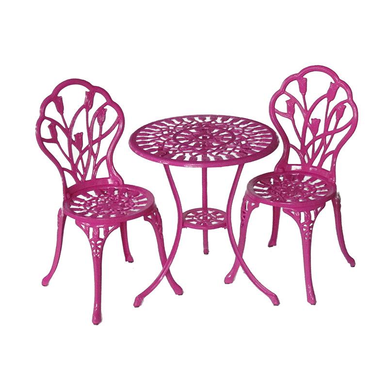 Luxury Cast Aluminum Outdoor Dining Table and Chairs Set for Garden or Balcony