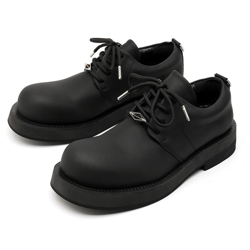 2024 autumn and winter small leather shoes men's platform heightening suit wedding hairstylist casual derby shoes 9791-W