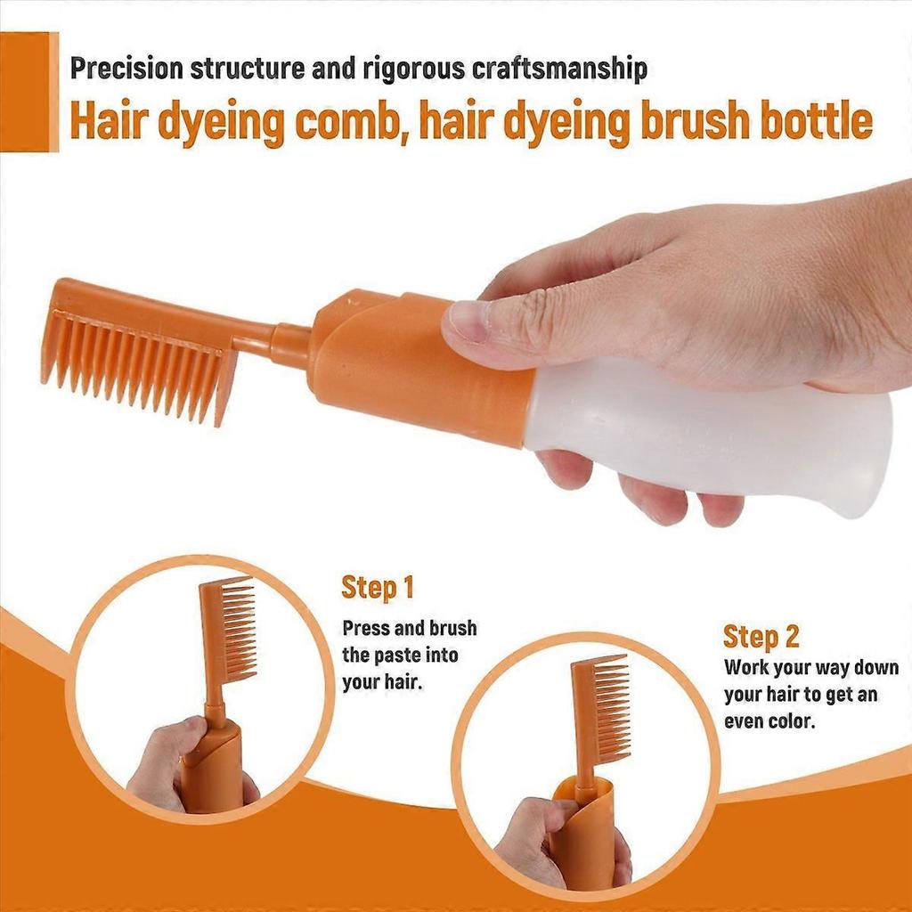 Hair Dyeing Comb Hair Dyeing Brush with Bottle DIY Combing Salon Tool