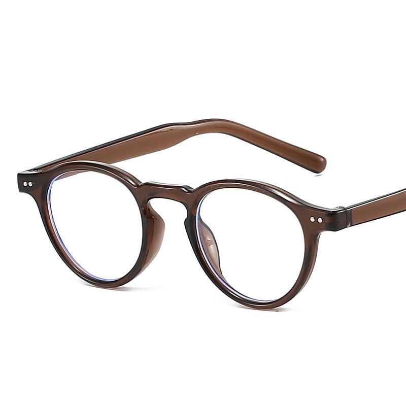 Rivets Decoration Eyeglasses Frames Round Shape Anti Blue Light Women Eyeglasses Korean Stylish Men's Glasses Frames