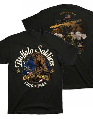 Buffalo Soldier US Army Cavalry T-Shirt, 100 % Baumwolle, Rundhalsausschnitt, Kurzarm, Sommer, Freizeit, Herren, Größen S–3XL