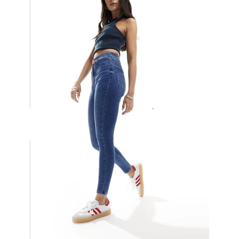 

Little Plum Terry Knitting Denim Big Brand Leak-Picking Blue High Elasticity High Waist Skinny Jeans Elasticity Denim Superior-Little Plum Yoga Skinny Jeans Denim 34/28