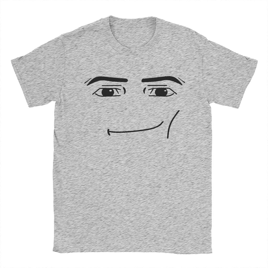 Anime Robot Robloxs Face T-Shirts for Men Women Fun 100% Cotton Tees Crew Neck Short Sleeve T Shirts Clothing
