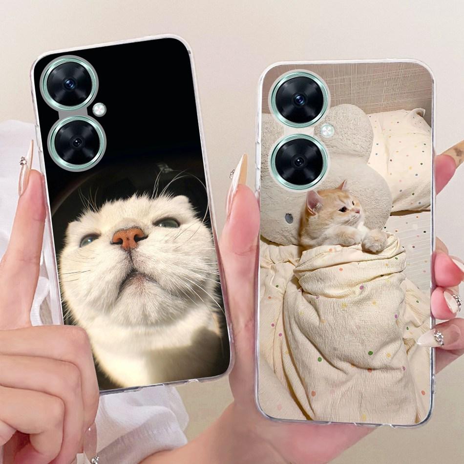 For Huawei Nova 11i Cute Flower Butterfly Cat Painted Case For Huawei Nova11i MAO-LX9 Soft Silicone TPU Phone Cases