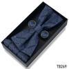 Classic Bowtie Bow Ties for Mens Butterfly Bowknot Pocket Square Cufflinks Suit Set Bussiness Accessories