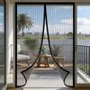 Magnetic Door Curtain, Auto Closing Ventilated Screen, Easy Installation with Adhesive Strips, Pet Friendly Insect Proof
