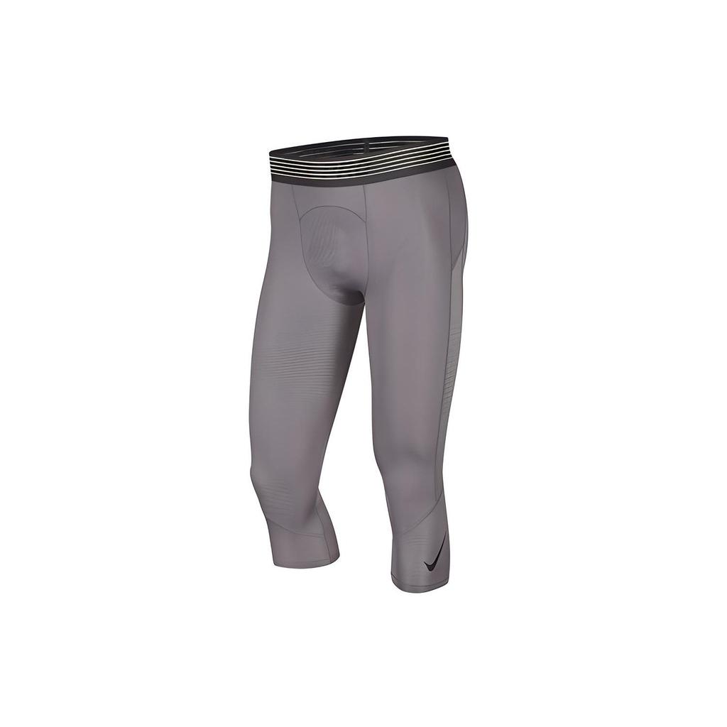 Nike Pro 3/4 Quick-Dry Compression Training Tights Men Bottoms Gunmetal-Grey CN9653-056