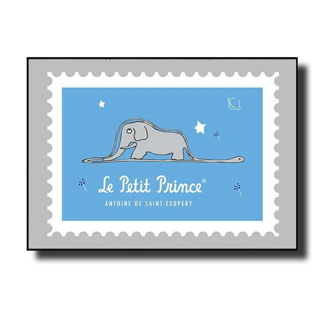 The Little Prince Fox Fairy Tale Posters and Prints Cartoon Stamp Wall Art Canvas Painting Picture for Kids Room Home Decor