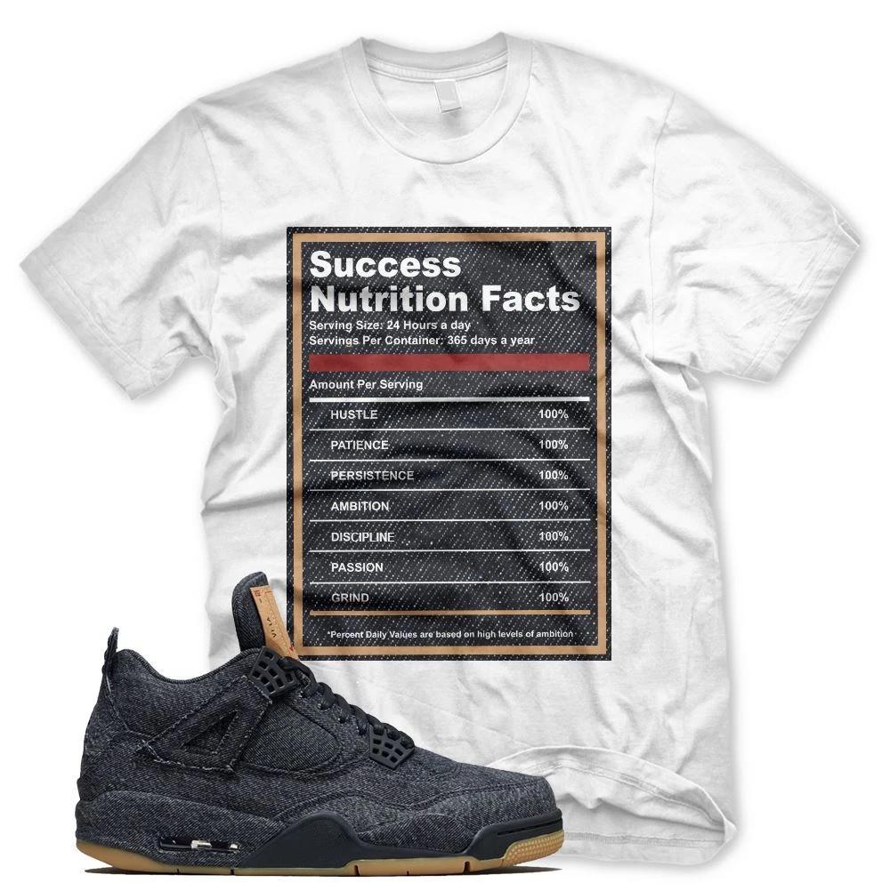 New SUCCESS FACTS T Shirt for J1 4 NRG Black Denim White S