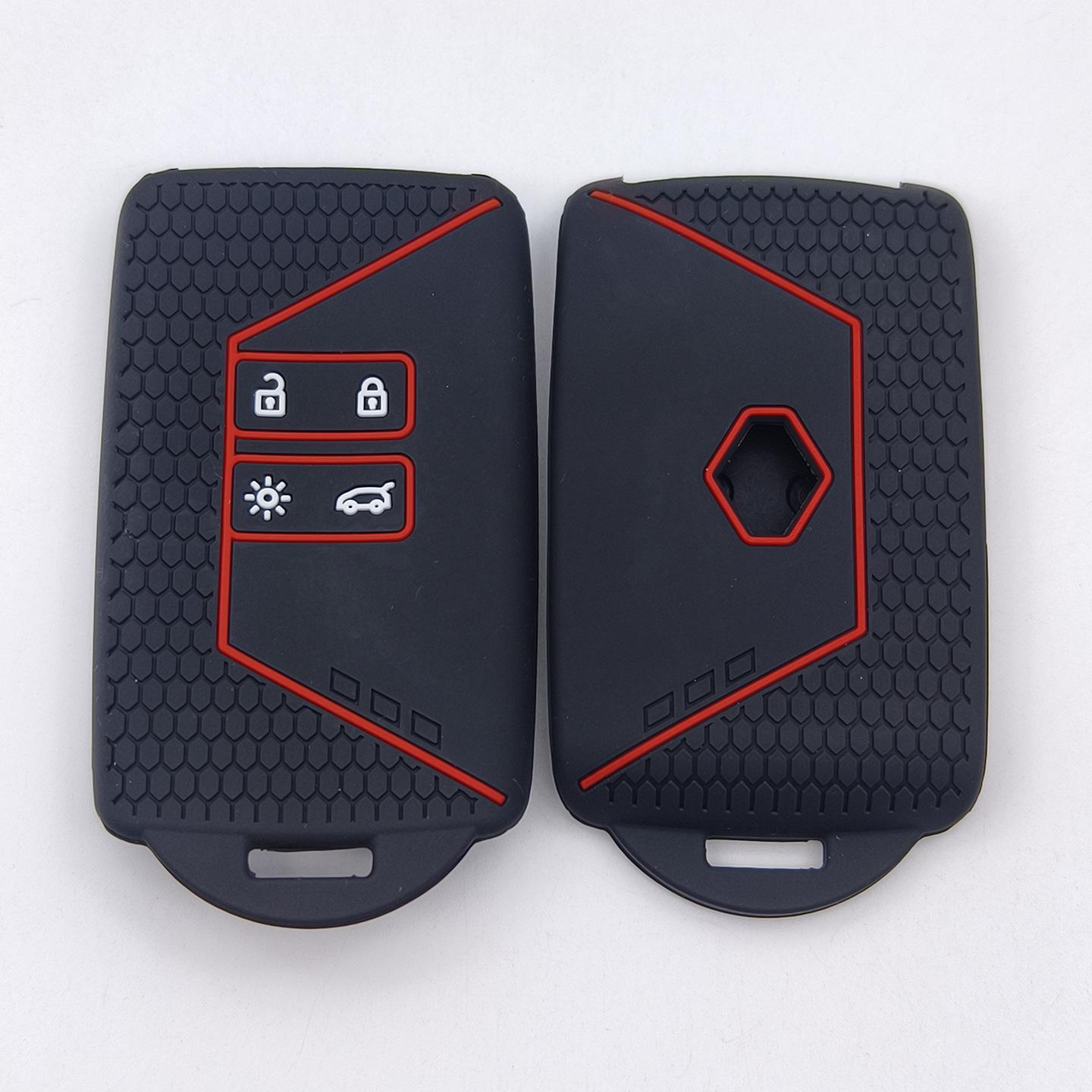 

Silicone Protective Case for Renault Scenic, Dimension, Wind, Lang, Megane Card Key - Half Honeycomb Pattern (Older Models) чёрный