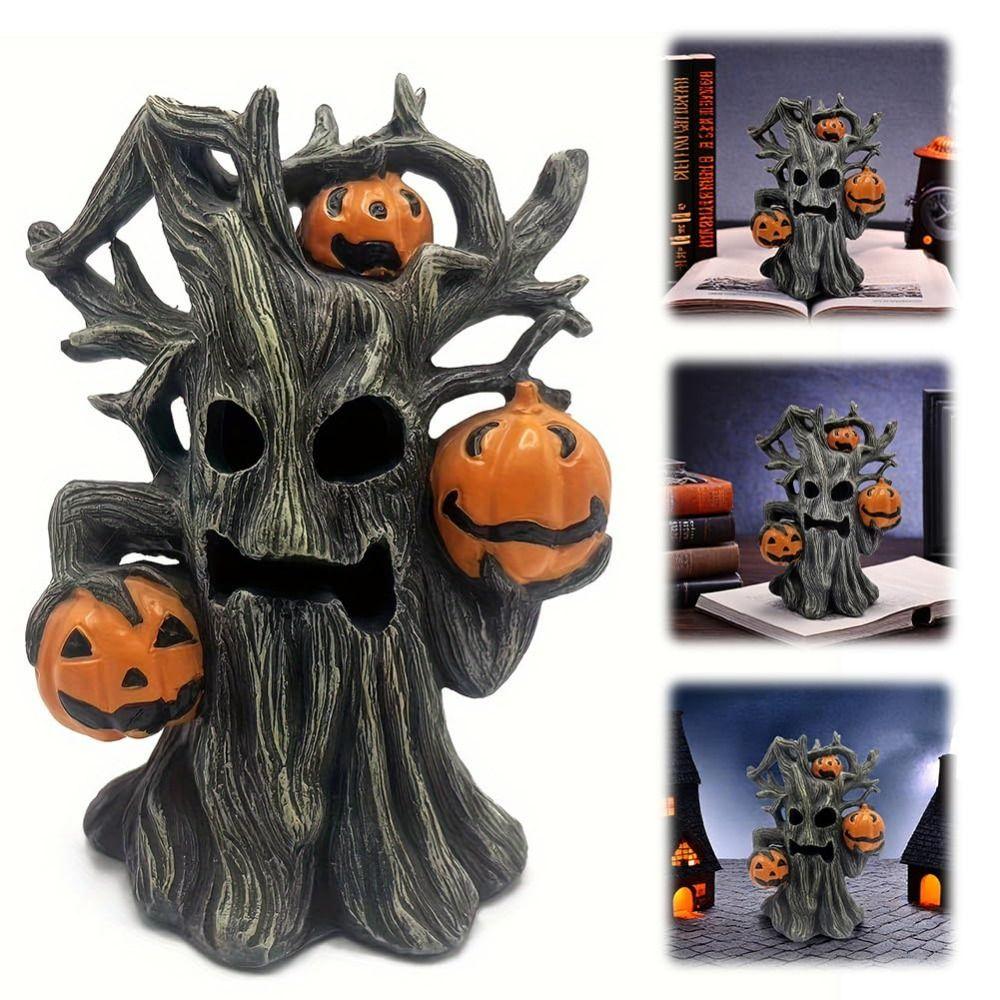Exquisite Halloween Pumpkin Tree Decor Ghost Face Ghost Tree Ornament  Gift-Worthy