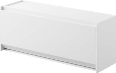 Yamazaki Magnetische Aufbewahrungsbox für Haustierleckerlis, Weiß, 26 cm B x 8 cm T x 10,6 cm H, Tower, Versteckte Aufbewahrung, Manipulationssicher, 1983