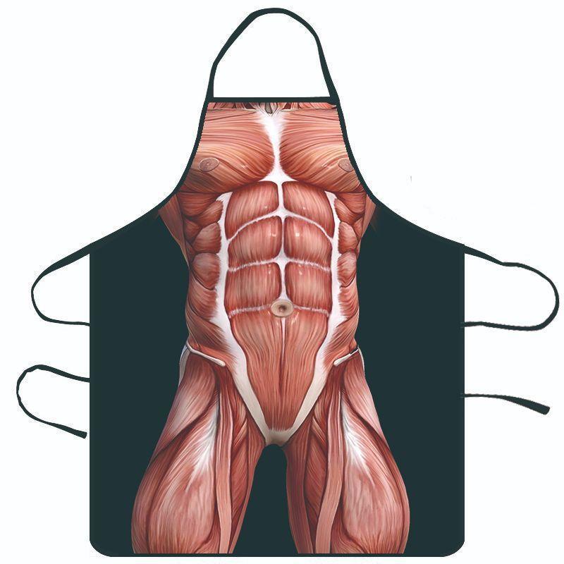 Creative Funny Character Print Waterproof Apron For Kitchen Cooking Home Use