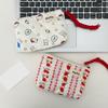 Yousheng Cotton Quilted Floral Coin Purse Cute Mini Digital Camera Pouch with Zipper for Women Girls Small Travel Cosmetic Toiletry Organizer