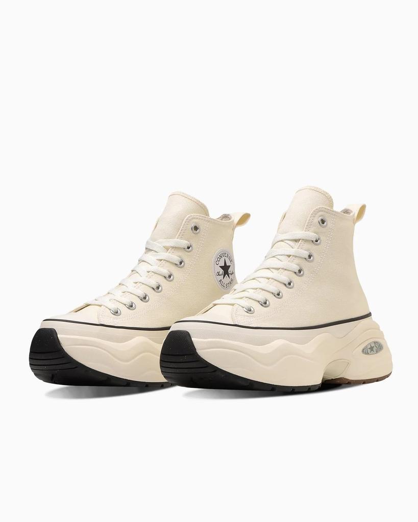 Converse All Star Surge Trainer Hi Platform Size Sneakers, Unisex, Off-White, 24.5cm