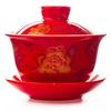 Chinese Traditions Gai Wan Tea Set Bone China Tea Sets Dehua Gaiwan Tea Porcelain Pot Set For Travel Beautiful And Easy Kettle