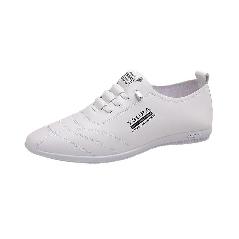Men's Casual Leather Shoes Doudou Shoes Light Black White Work Business One Pedal Sports Leisure Lazy Shoes
