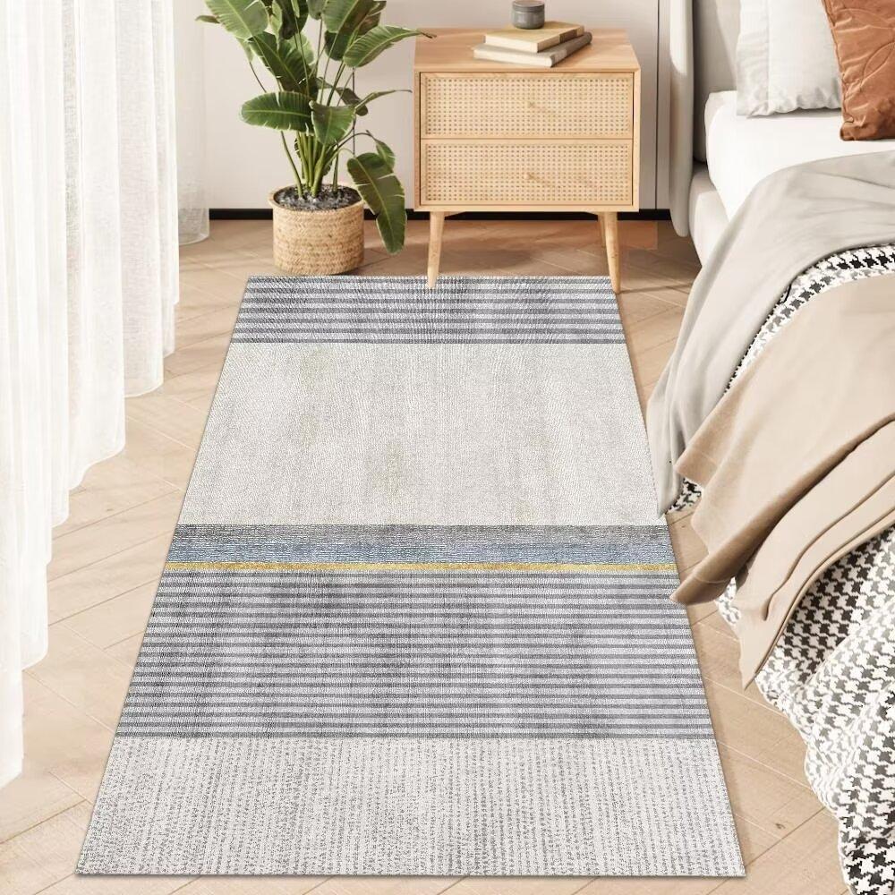 Modern Carpet for Bedside Soft Bedside Rugs Large Living Room Floor Mat Rectangular Balcony Mats Simple Room Decoration Runner