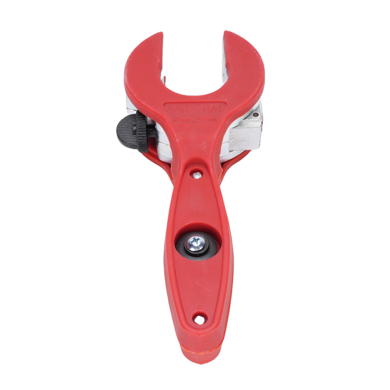

Ratcheting Tubing Cutter 2 in 1 Compact Pipe Cutters for Cutting PPR and Plastic Hoses 1/4in To 7/8in Copper PVC Metal Pipes
