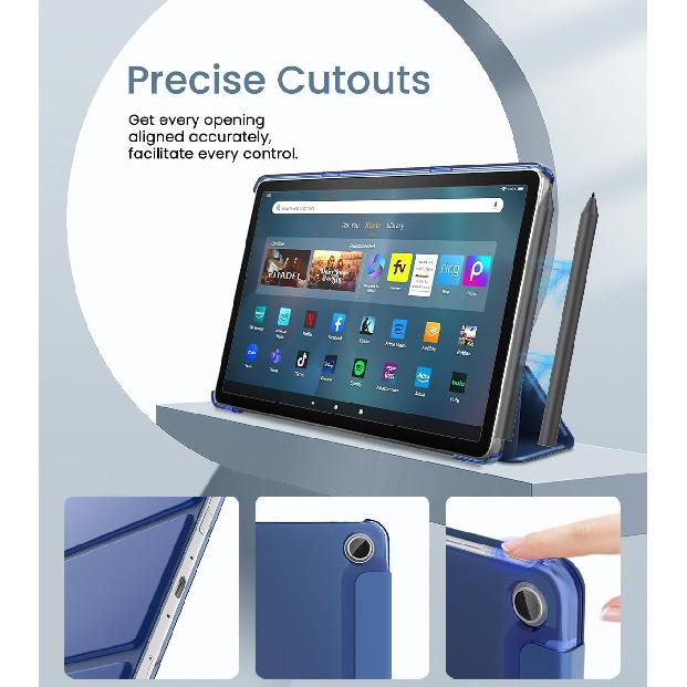 MoKo Case Fits Kindle Fire Max 11 Tablet (13th Gen, 2023 Release) 11" - Slim PU Leather Trifold Stand Cover for Kindle Fire 11 Tablet Colored Hard
