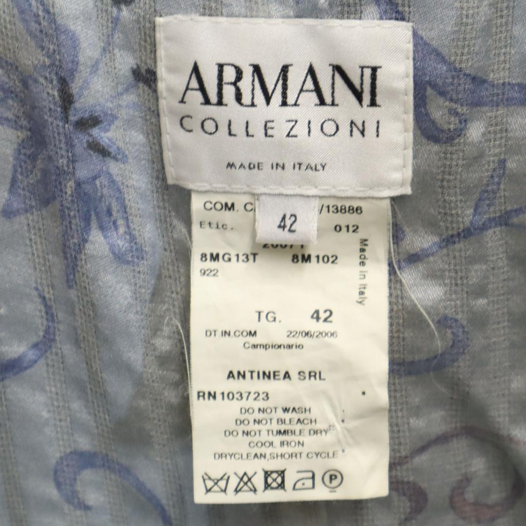 ARMANI COLLEZIONI made in Italy Floral tailored jacket 42 Navy Women Used