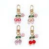 3D Cherry & Blossom Keychain Pendant - Alloy Jewelry Accessory