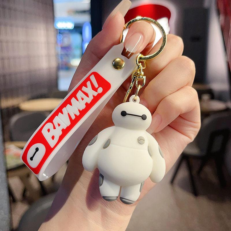 Disney Super Niedlich Baymax Kehrt Zurück Schlüsselanhänger - Big Hero 6 Design Autoschlüsselanhänger Cartoon Figuren Auto Schlüsselanhänger Dekoratives Zubehör brown