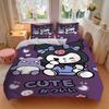 3pcs Cute Kuromi Bedding Set 1 Soft Quilt Cover + 2 Pillowcases, Machine Washable Suitable for All Seasons, Perfect Gift S011