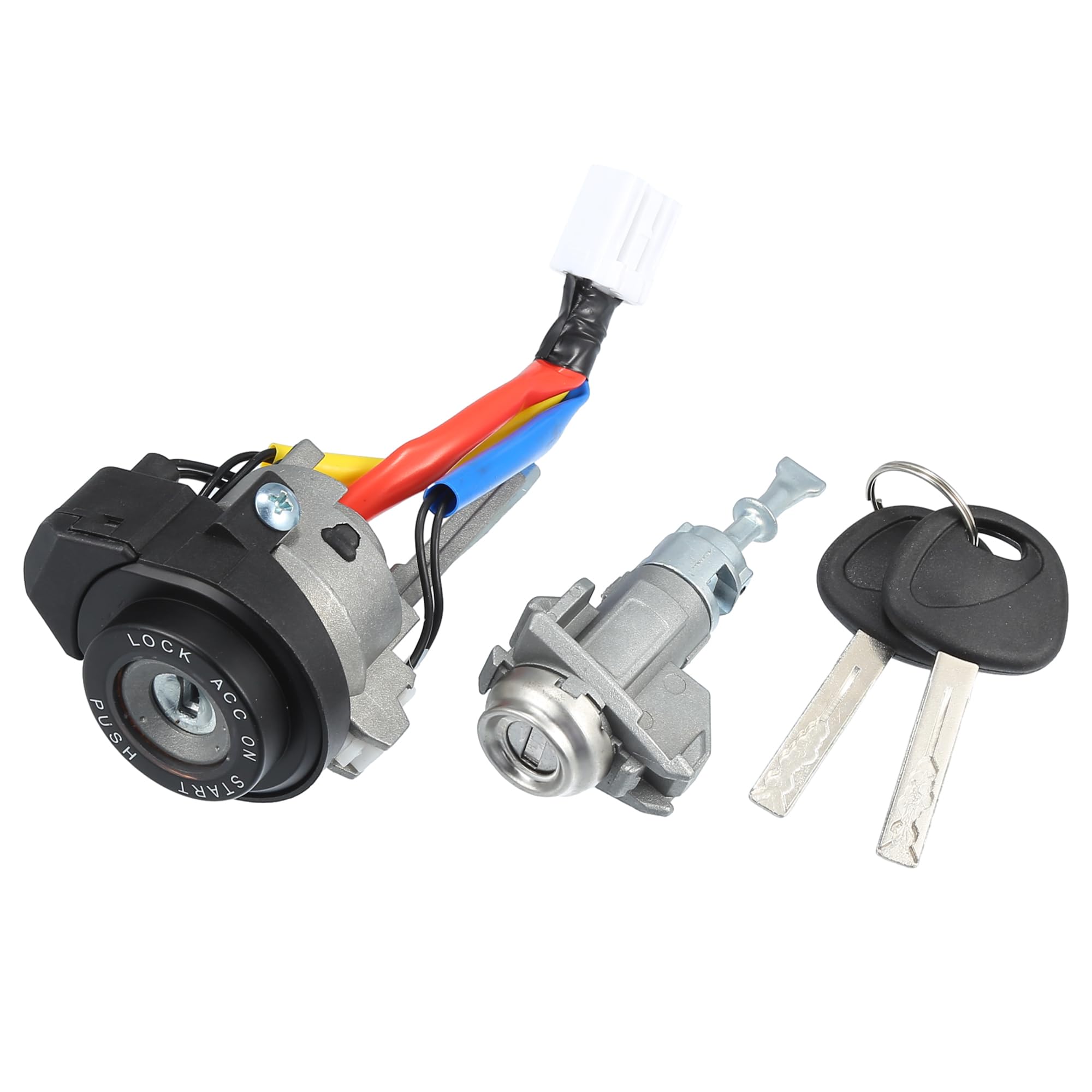 

Hihaha Ignition Switch Cylinder Starter Front Door Lock Cylinder for Kia Optima Kia Rio Steering Lock Cylinder Set Metal 1 Set No.