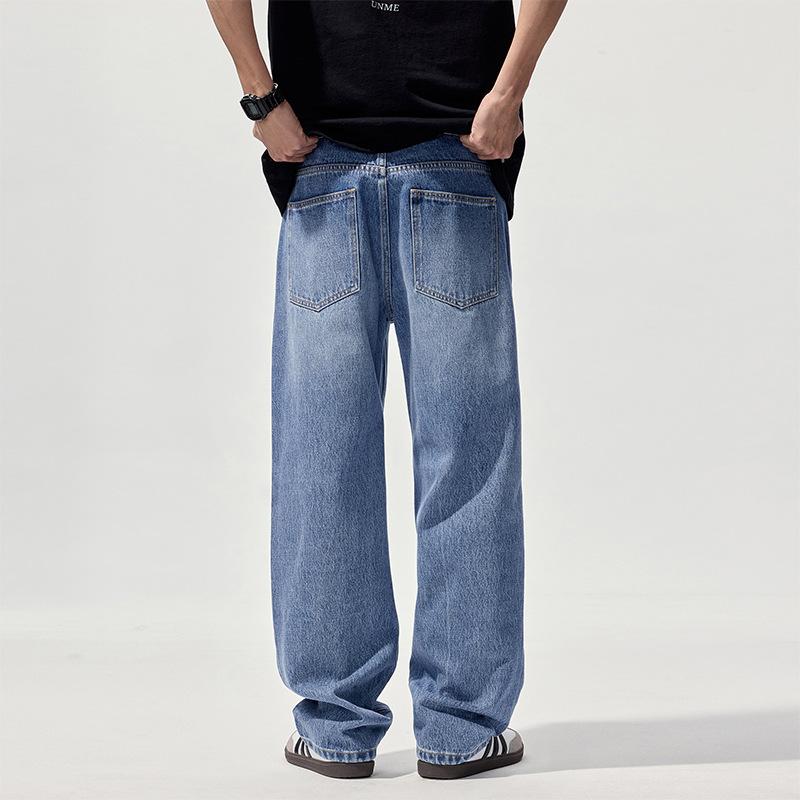 New Spring and Summer Loose Straight Japanese Jeans American Jeans Men's Pants