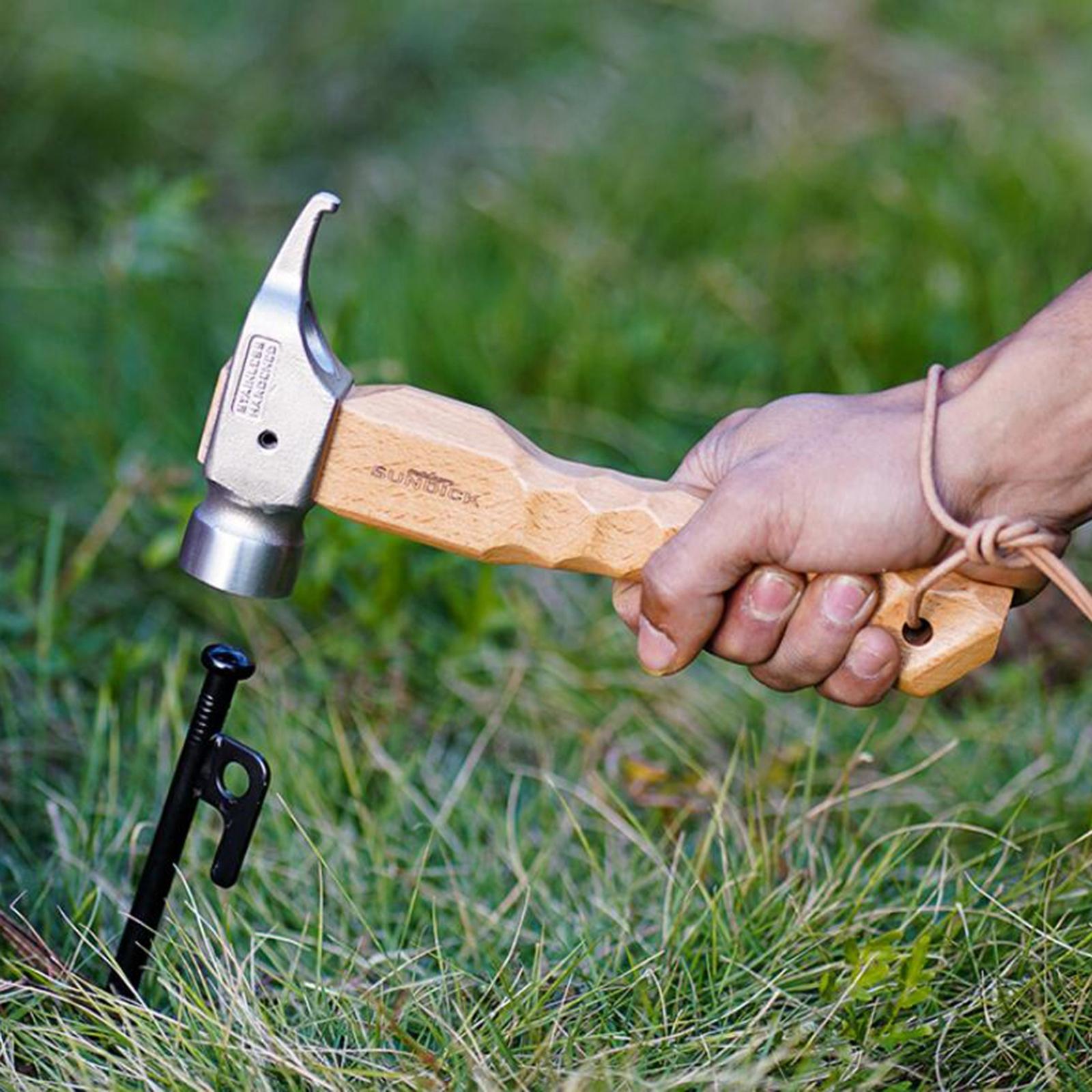 

Легкий походный молоток для палатки с экстрактором колышков 22x11cm_Hammer