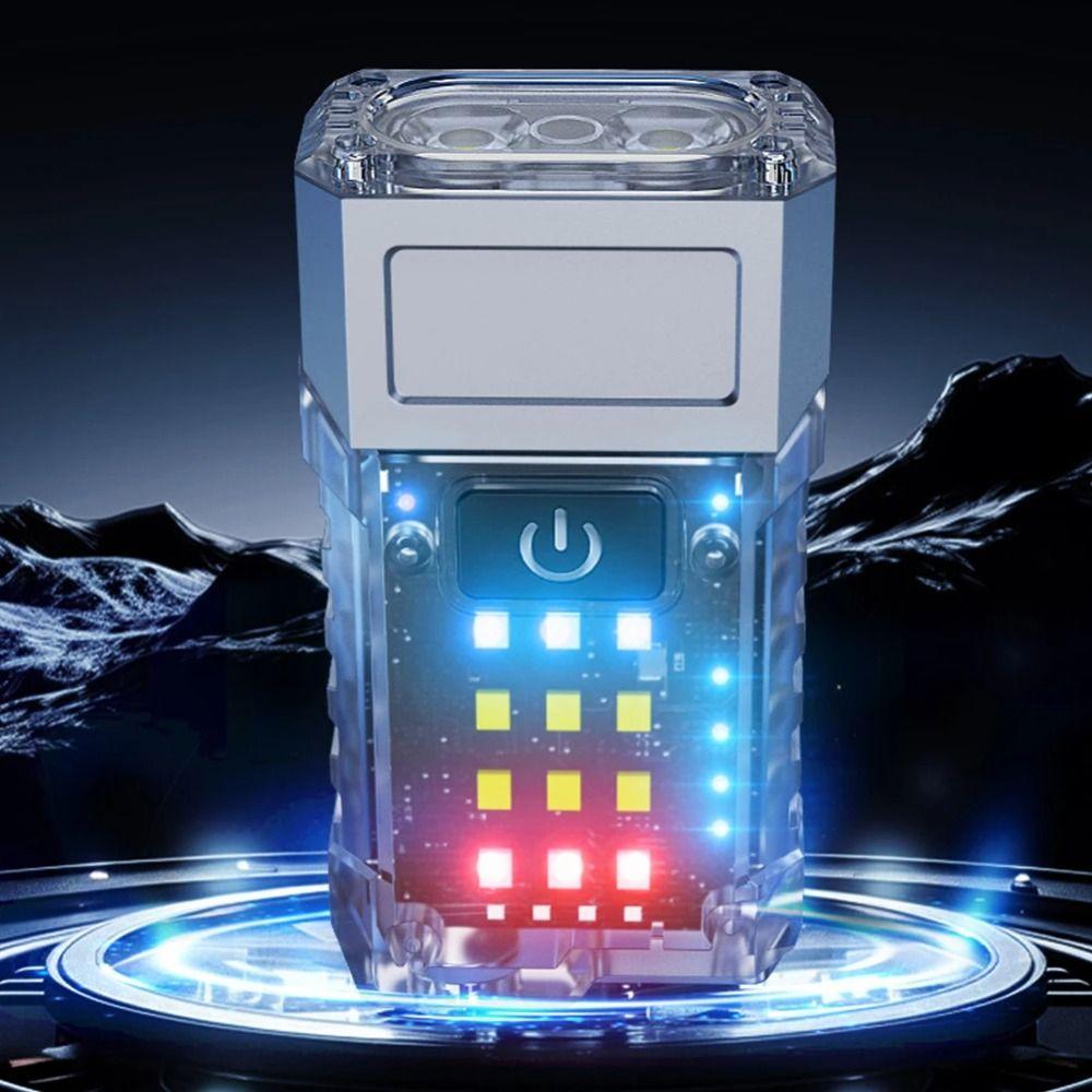 Super Bright Mini Keychain Flashlight 90 Degree Pocket Emergency Lantern Reading