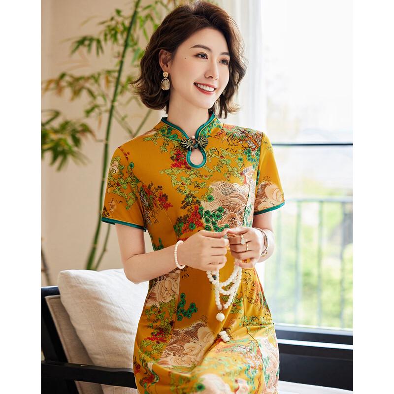 Pasite Elegant New Chinese Style Summer Qipao Dress