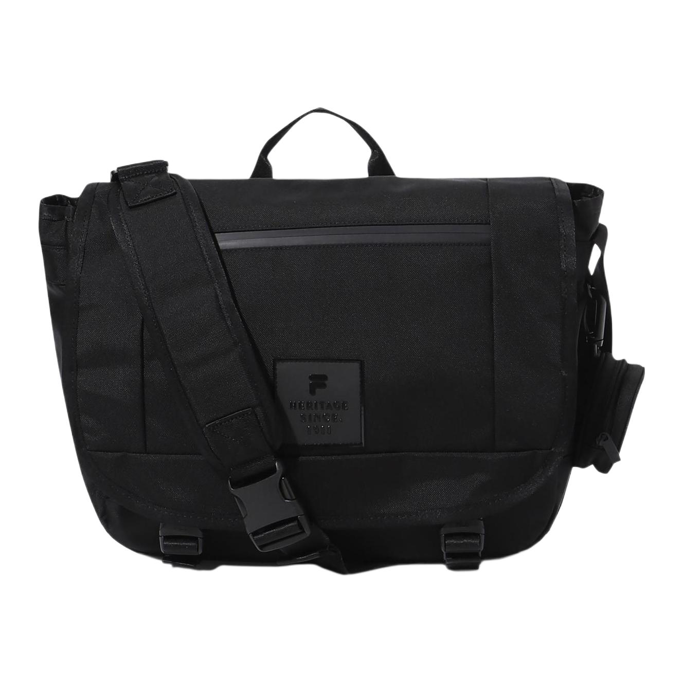

Fila Logo Flap Sports Trend Nylon Shoulder Crossbody Bag Unisex bags Black FS3BCF6329X-BLK One Size