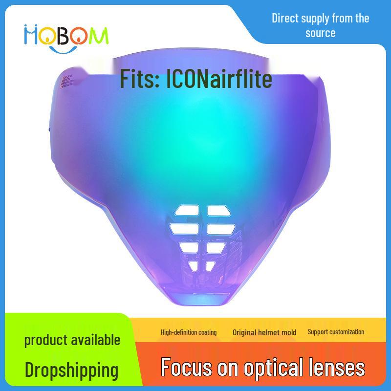 Ghost Face Motorcycle Windshield Visor for Icon Airflite C06 Helmet (Day/Night)