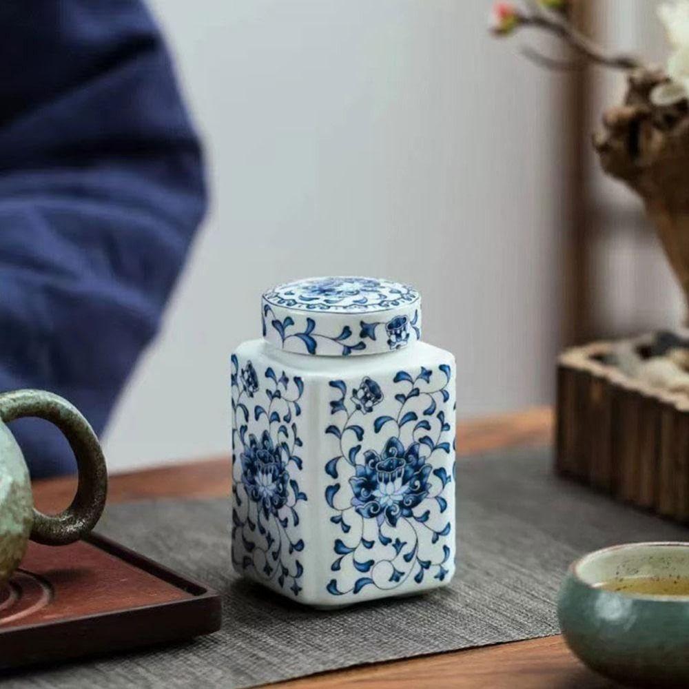Teiera in Ceramica per Condimenti da Cucina Riutilizzabile con Coperchio Scatola Sigillata per Alimenti Contenitori Ermetici Tradizionali Cinesi per la Conservazione degli Alimenti