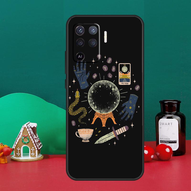 Witch Aesthetic Art For OPPO A79 A74 A94 A58 A78 A98 A5 A9 A53 A52 A72 A15 A17 A77 A16 A76 A96 A57S A54S Case