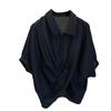 Shirt Highly Short Sleeve Loose Going Autumn [H2four] Women's Blouse, Breathable, Thin, Top, Buttoned, Collared, Fit, Slimming, Plain, Simple,