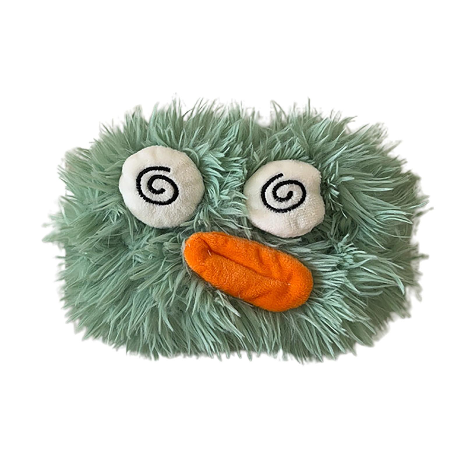 

Cartoon Plush Hairhoop Lovely 3D Eyes Hairband Cosplay Costume Party Stage Props Headdress Women Kids Head Accessories зелёный