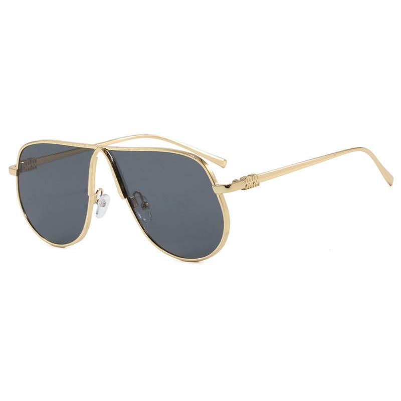 

Vintage Aviator Sunglasses Women Men Gold Metal Frame Gradient Lens UV400 Protection Driving Shades Luxury Fashion Y2K Retro серый