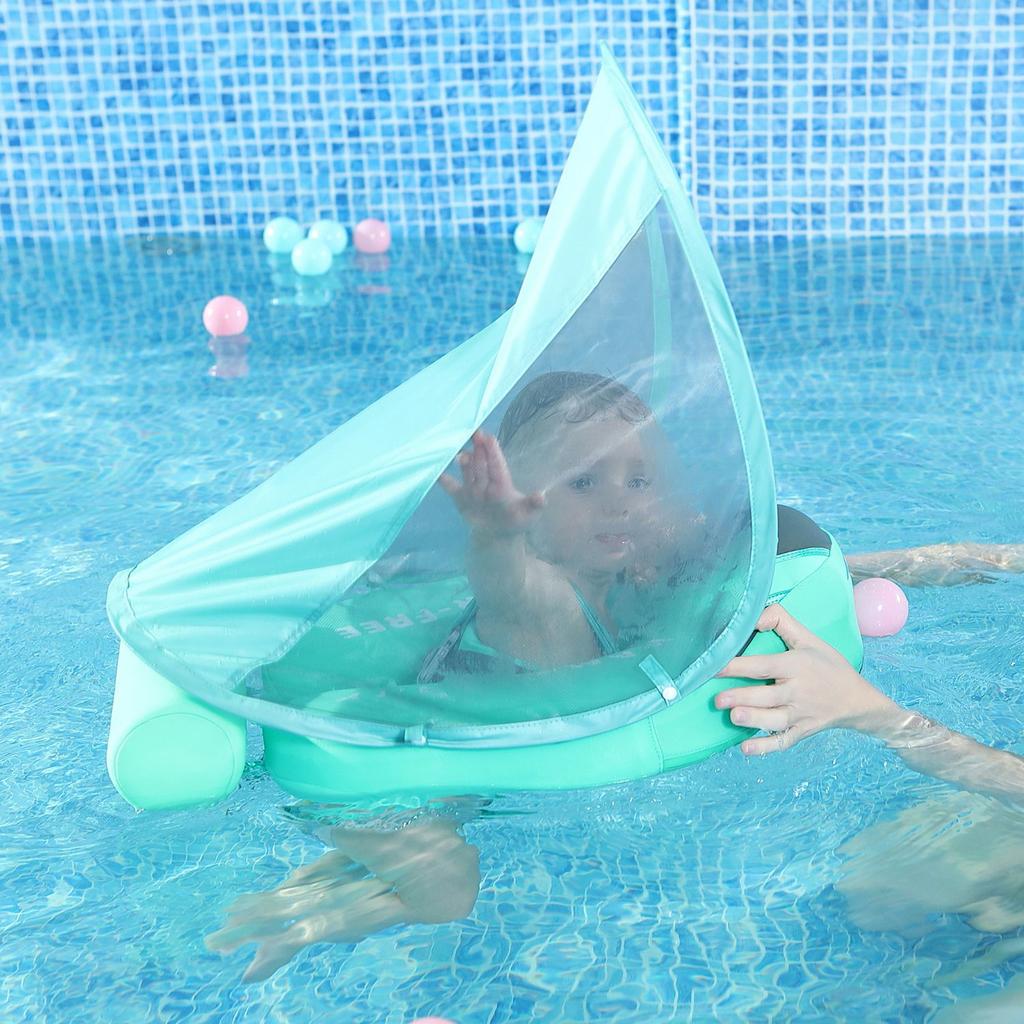 Mambobaby baby swimming ring of inflatable tummy ring float float can lie down and swim cross-border hot model Suitable for 3~24 months Pink lying ci