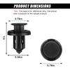 ZIMISI Front Bumper Push-Type Retainer Clips, Nylon Fenders Liner Clamp Replacement, 10mm Automotive Push Pin Screws for Honda CR-V Accord Civic