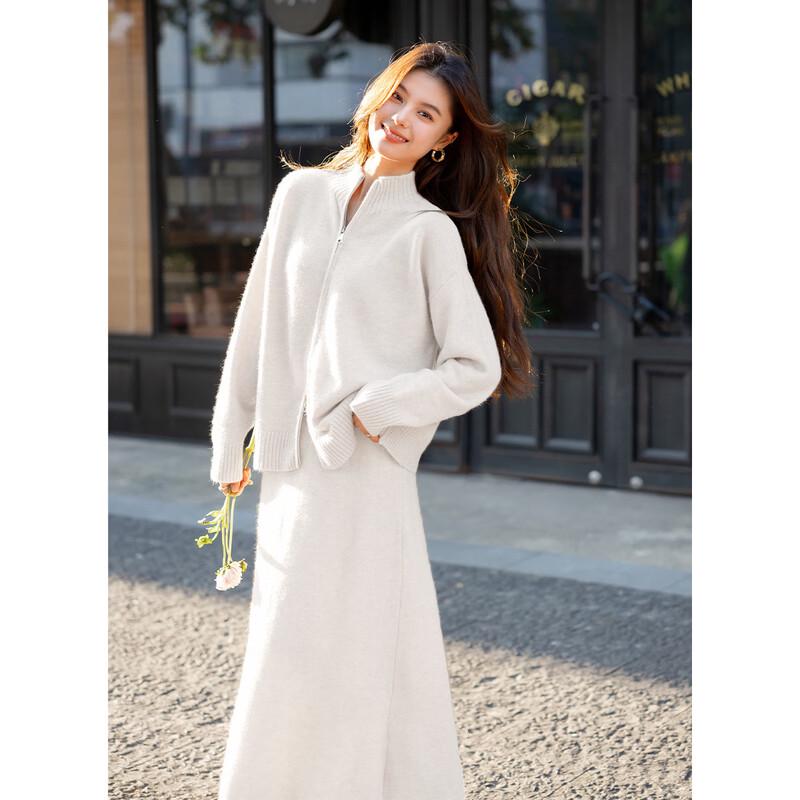 Women's Elegant Knit Sweater and Skirt Set
