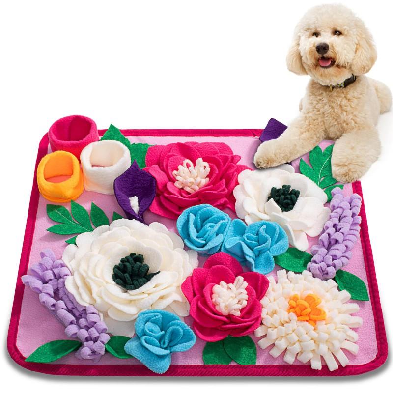 Interactive Snuffle Mat Dogs - Slow Feeder Puzzle Toy Small Medium Breeds Non-Slip Portable Treat Dispensing Pad In