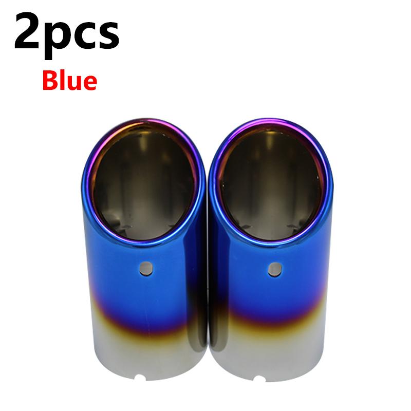 70mm Stainless Steel Car Exhaust Muffler For VW Tiguan MK2 Golf 6 7 Mk7 Jetta Mk6 1.4T 1.6L Exhaust Tip Pipe