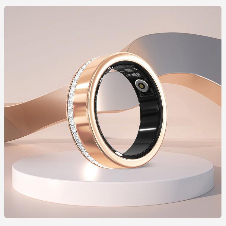 DaringsV8 Diamond-Enhanced Smart Ring: Heart Rate, Blood Oxygen, Sleep Monitor, Waterproof Sports Pedometer