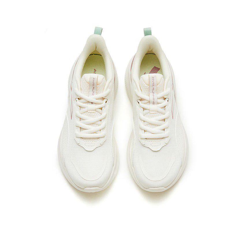 Anta Cushioned Slip Resistant Rebound Low Top Casual Running Shoes Women's White Purple 922345512-1