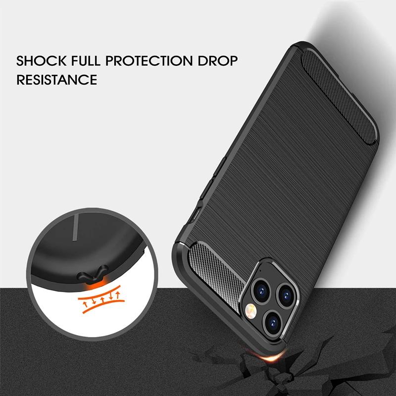 Carbon Fiber Brushed Cover for Iphone 17 Pro Max 17E 16 15 14 16e Iphone17 13 12 Pro 11 15 Plus Iphone15 Best Protection Case