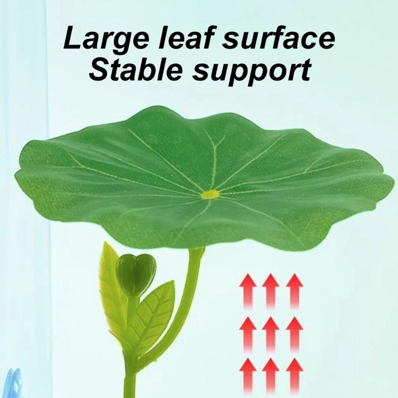 1 pc Green Leaf Hammock for Betta Fish Stress-Reducing Aquarium-Safe Decor with Suction Cup for Fish Tank Fake Plants Decoration