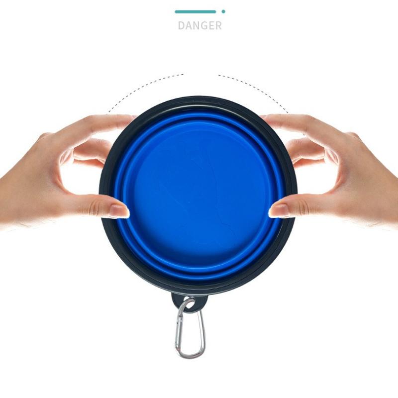 1pcs TPE Pet Folding Bowl Outdoor Portable Dog Basin and Cat Food Bowls Wear-resistant Shockproof Universal Food Bowls Travel Camping Pet Accessories